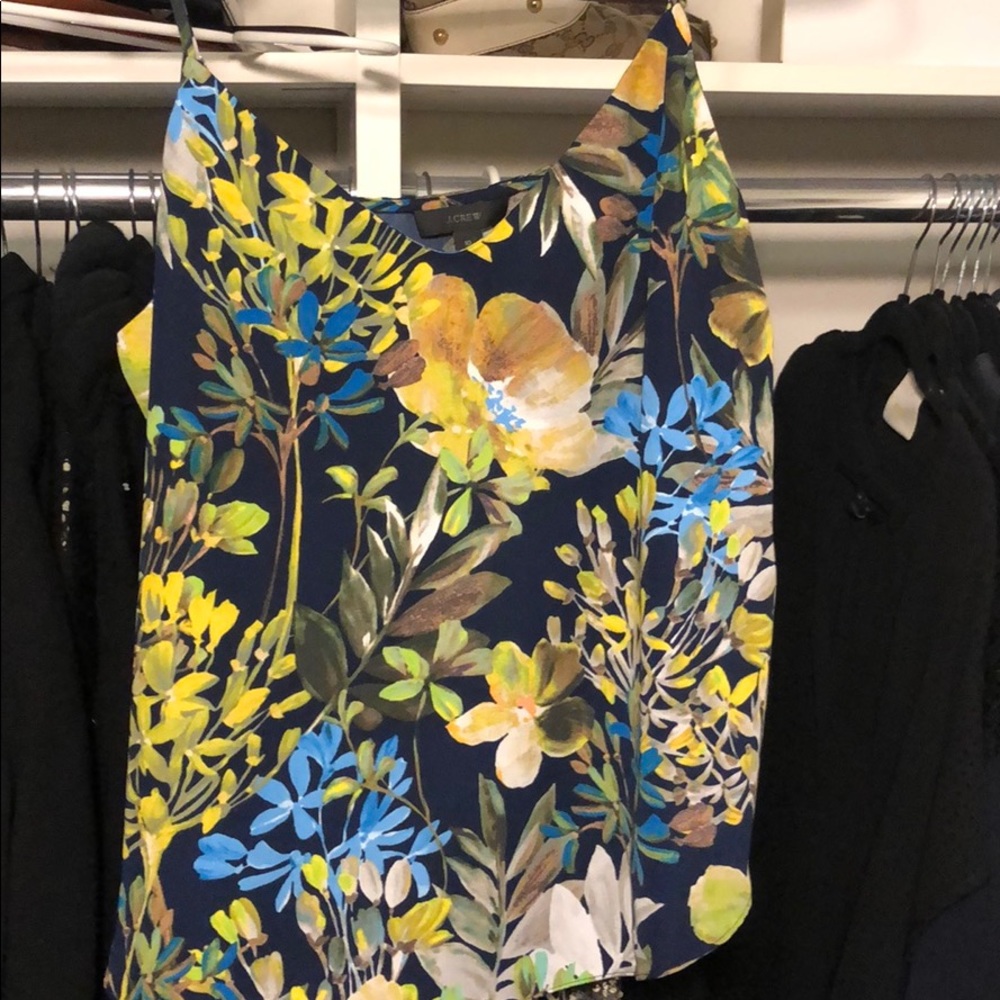 Jcrew tropic sleeveless blouse